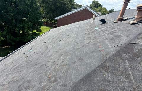 Synthetic underlayment rolled over the whole roof deck